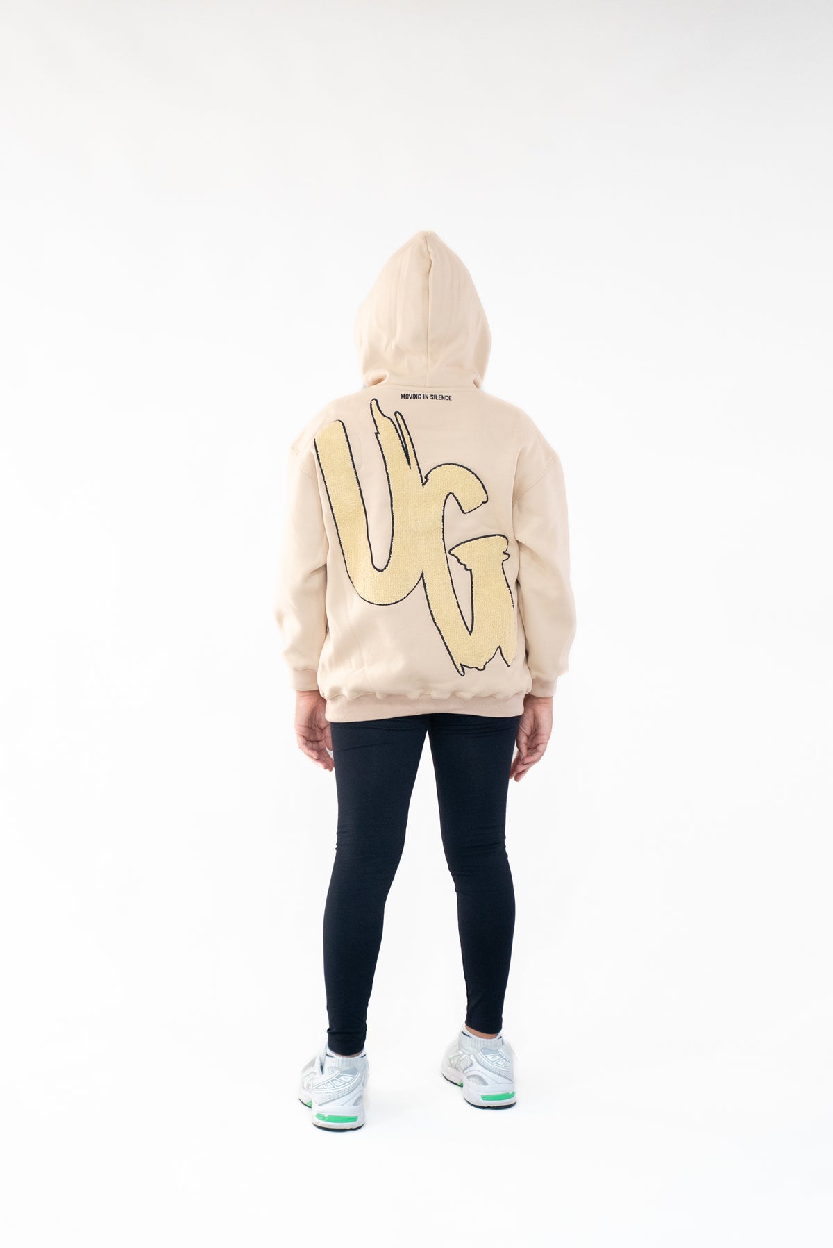 Kids Tan/Black " Moving In Silence " hoodie
