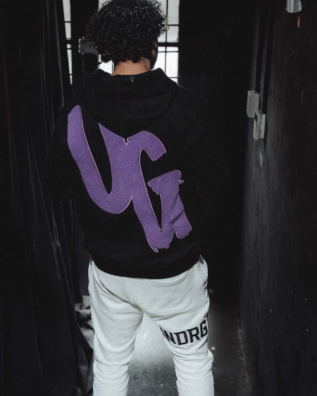 Black/Purple Hoodie " Moving In Silence " Collection