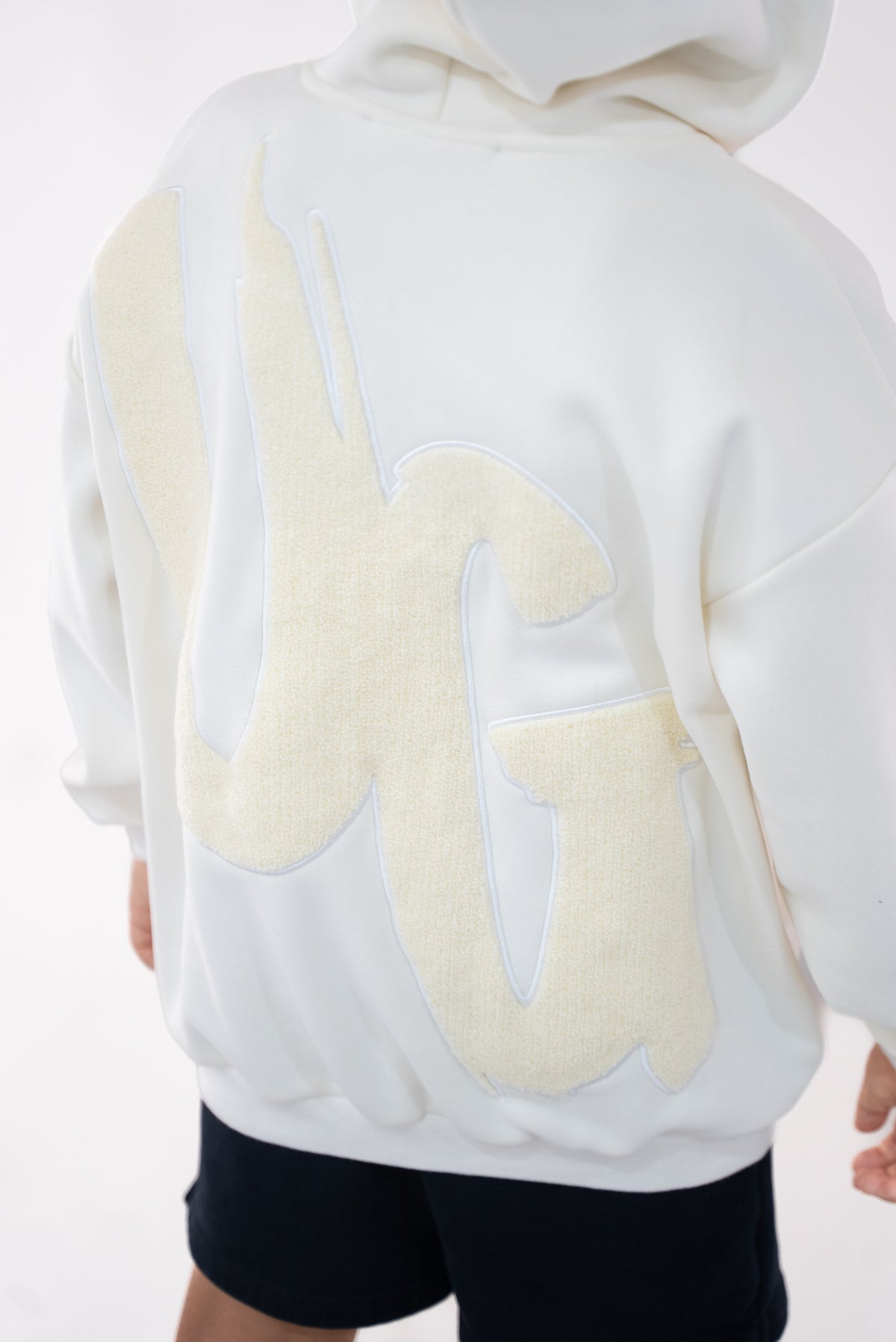 Kids White/Cream " Moving In Silence " Hoodie