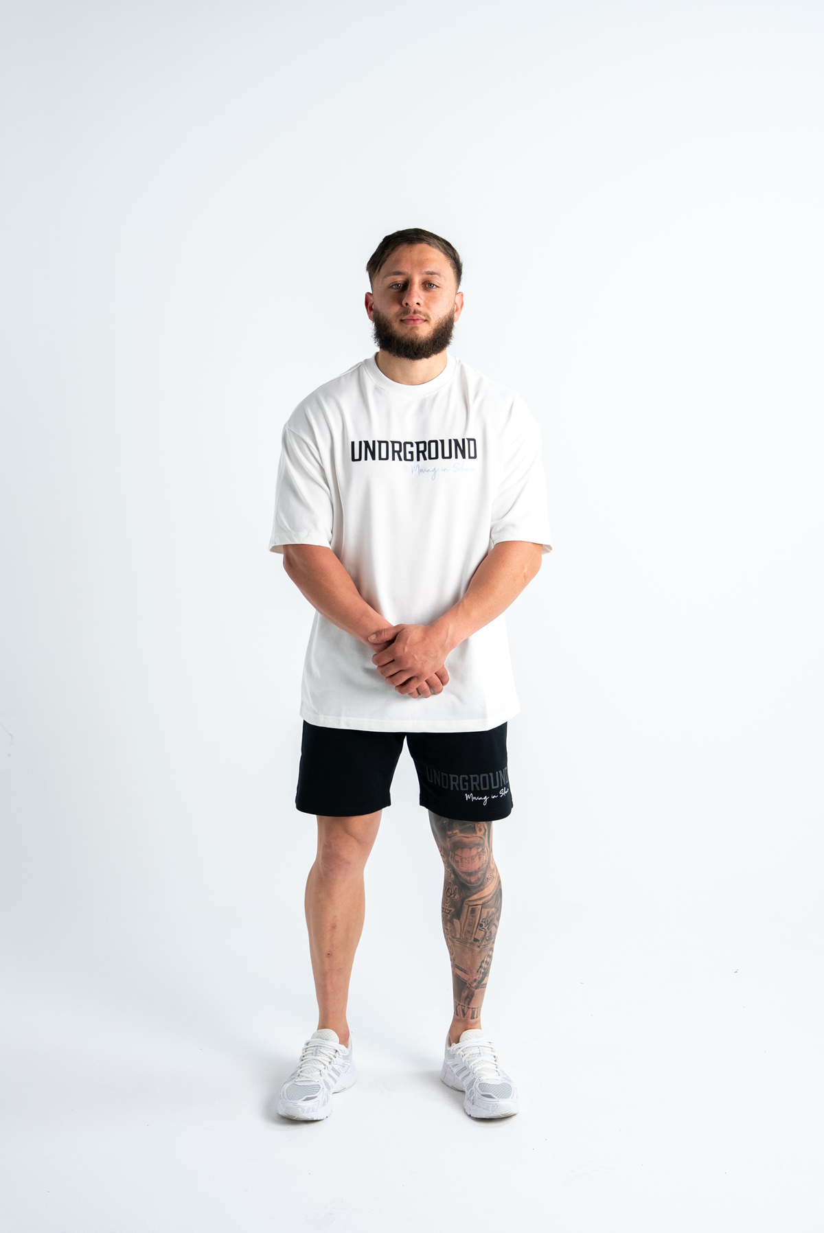 MOVING IN SILENCE TEE x SNOW/BLUE