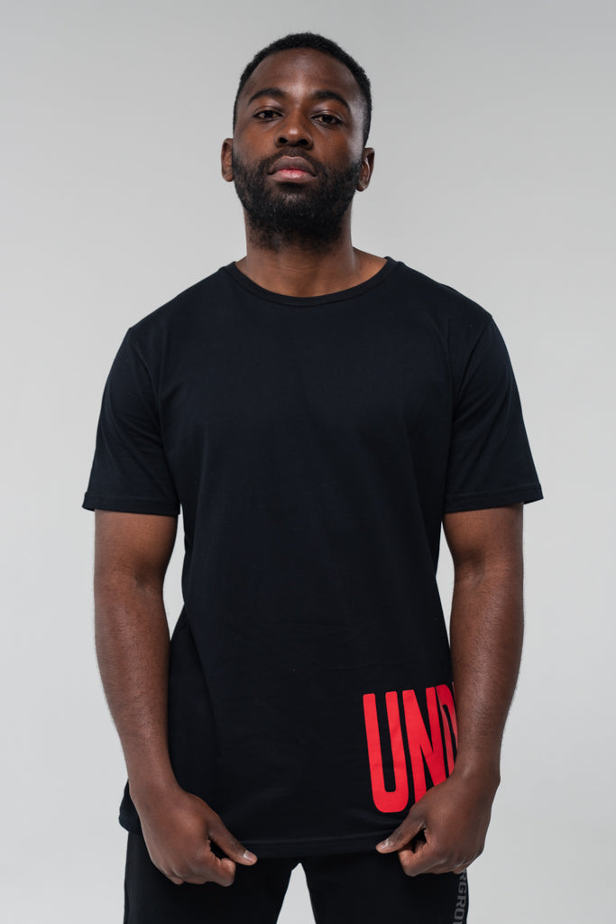 Straight Tee x Black/Red