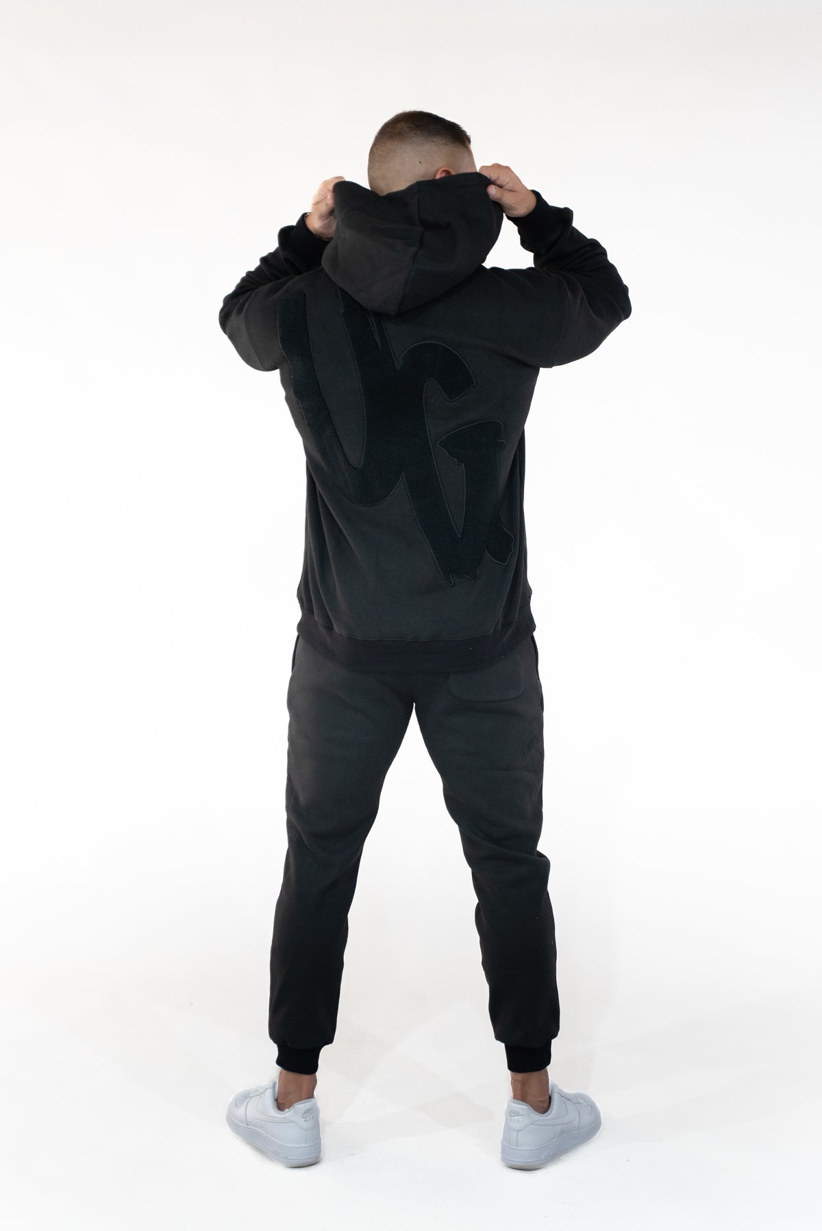Black Trackpants " Moving In Silence " Collection