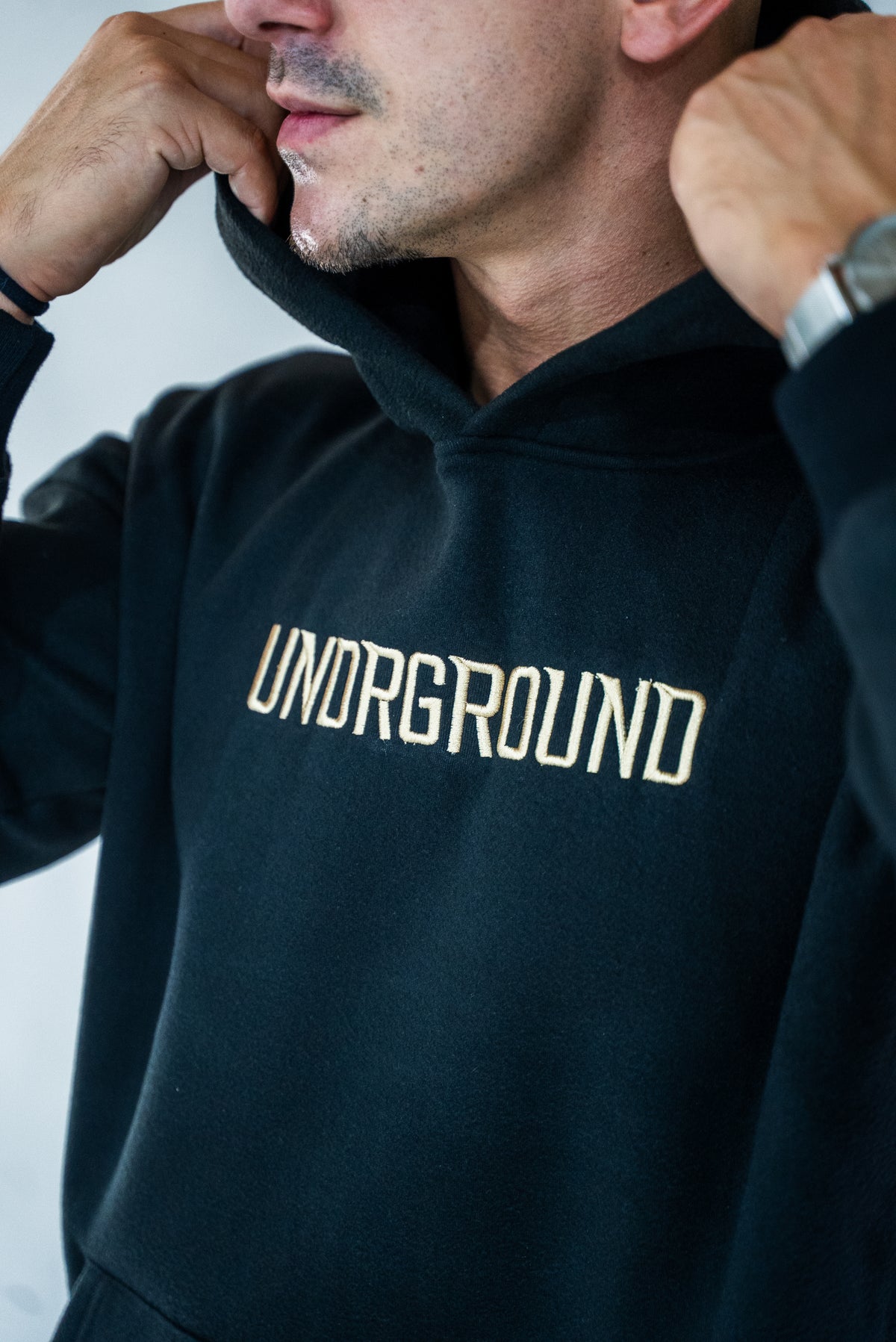 Black & Tan Hoodie ' Moving In Silence" Collection