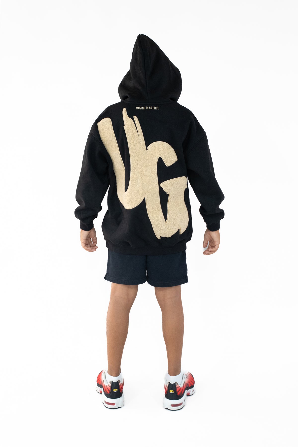 Kids Black/Tan Hoodie "Moving In Silence " Collection