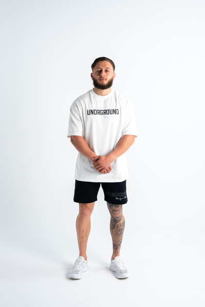 MOVING IN SILENCE TEE x SNOW/BLUE