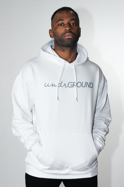 Oversized Hoodie White/Grey