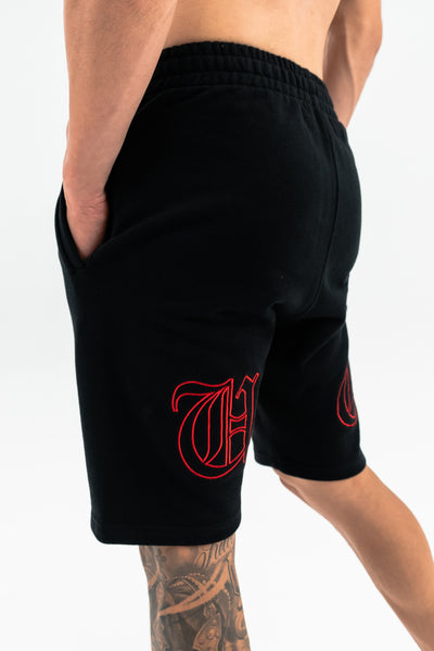 Cotton Shorts x Black/Red
